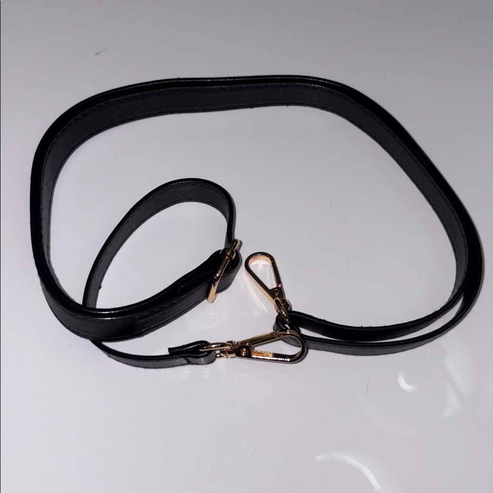 NEW: Black Crossbody faux leather Strap